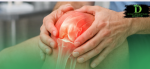 Patient holding a painful knee showing inflammation, representing knee pain treatment without surgery with PRP and GFC