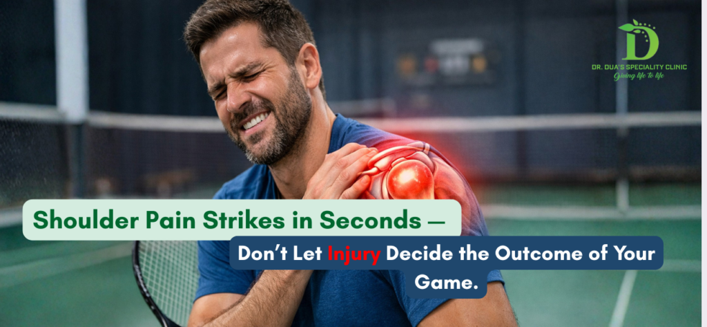 Patient recovering after shoulder replacement in South Delhi with physiotherapy support