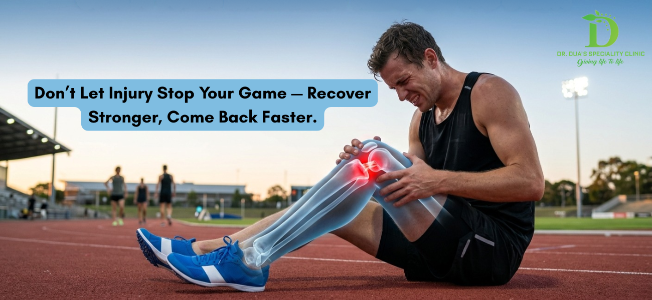 Athlete recovering from sports injury treatment in South Delhi with physiotherapy support